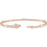 7" Lab Grown Diamond Line Bracelet in 14K White Gold (1 3/4 ct tw... - view 2