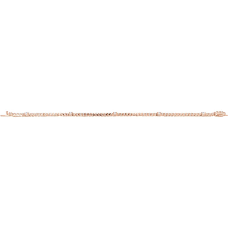 7" Lab Grown Diamond Line Bracelet in 14K White Gold (1 3/4 ct tw... - view 4