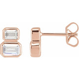 The Zale — Emerald Stud Earrings - Yellow