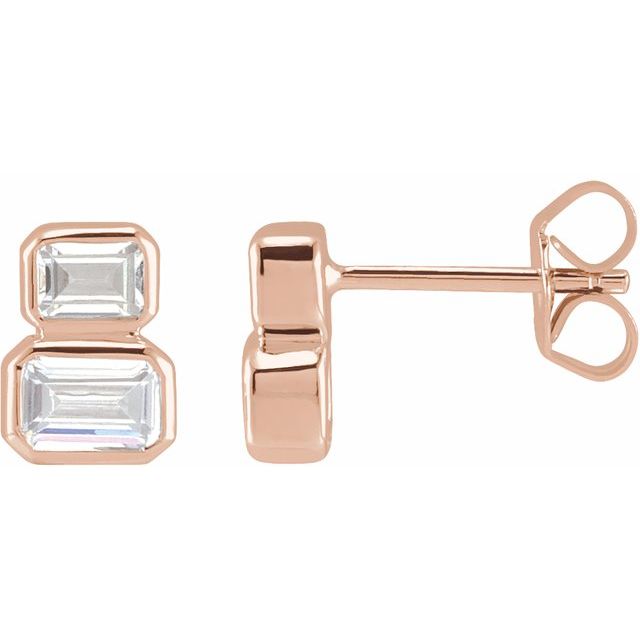 The Zale — Emerald Stud Earrings - Yellow