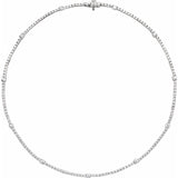 4 ct tw Line Lab Grown Diamond Necklace in 14K White Gold (18")...