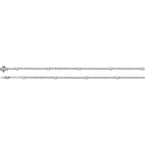 4 ct tw Line Lab Grown Diamond Necklace in 14K White Gold (18")... - view 3