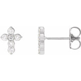 The Lyria — Round Cross Earrings - Yellow