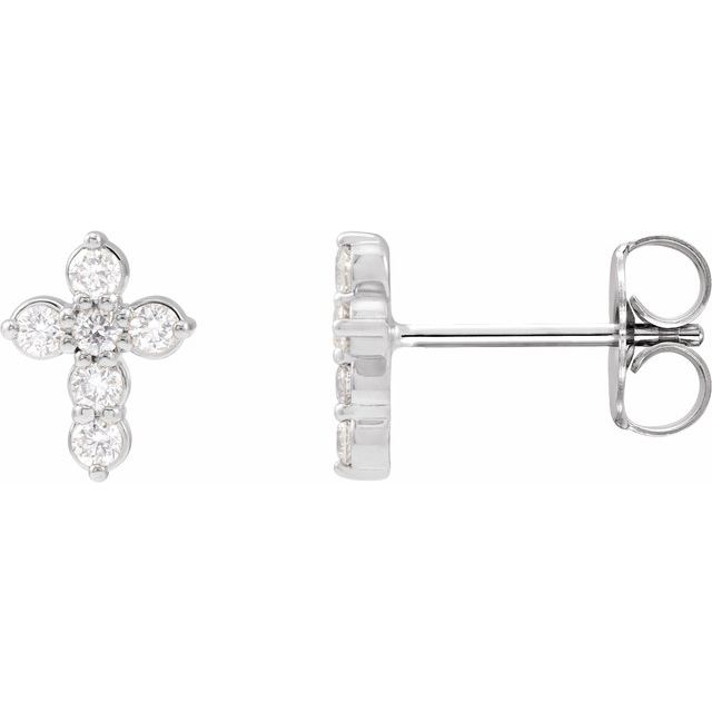 The Lyria — Round Cross Earrings - Yellow