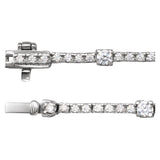 4 ct tw Line Lab Grown Diamond Necklace in 14K White Gold (18")... - view 2