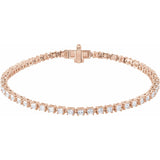 7" Lab Grown Diamond Line Bracelet in 14K White Gold (2 1/2 ct tw...