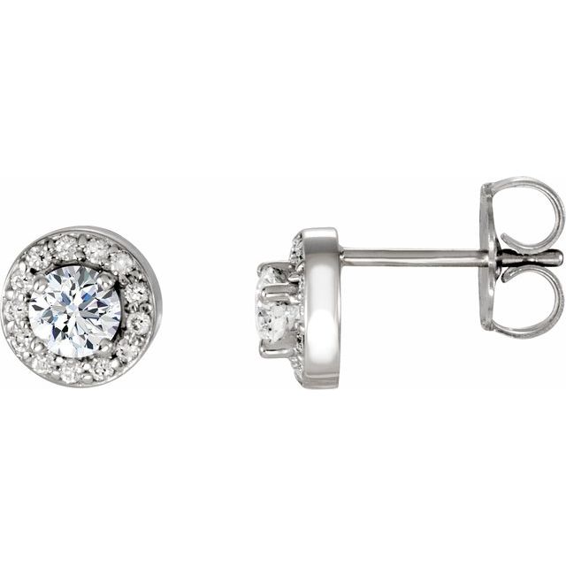The Ulyssa — Round Halo Earrings - Yellow