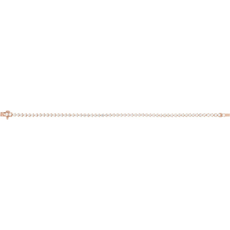 7" Lab Grown Diamond Line Bracelet in 14K White Gold (1 1/2 ct tw... - view 2