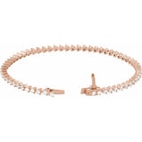 7" Lab Grown Diamond Line Bracelet in 14K White Gold (1 1/2 ct tw... - view 3