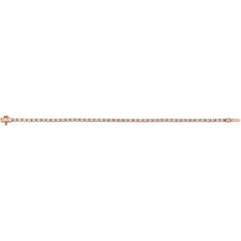 7" Lab Grown Diamond Line Bracelet in 14K White Gold (2 1/2 ct tw... - view 2