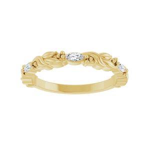 1/6 ct tw Three-Stone Lab Grown Anniversary Band in 14K White Gol... - view 3