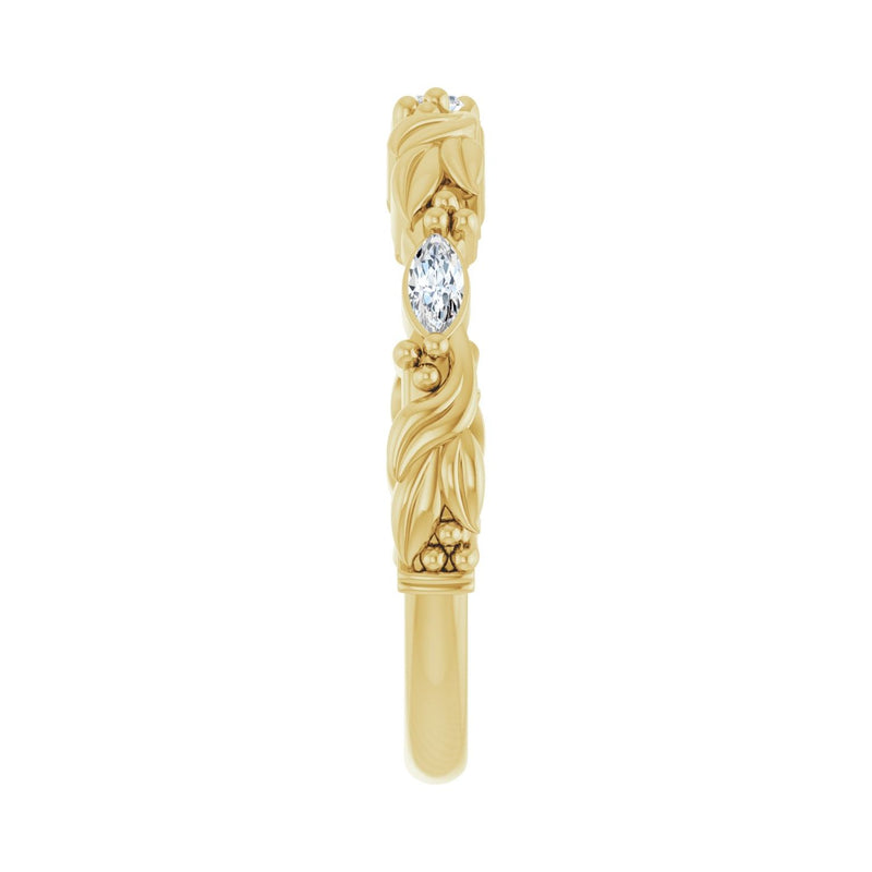 1/6 ct tw Three-Stone Lab Grown Anniversary Band in 14K White Gol... - view 4
