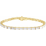 7" Lab Grown Diamond Line Bracelet in 14K White Gold (6 1/5 ct tw...