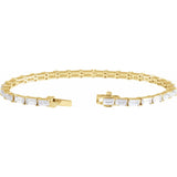 7" Lab Grown Diamond Line Bracelet in 14K White Gold (6 1/5 ct tw... - view 3
