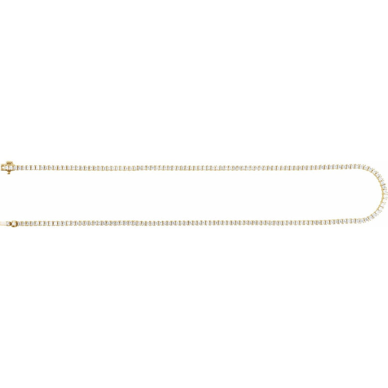 7 1/4 ct tw Line Lab Grown Diamond Necklace in 14K White Gold (18... - view 2