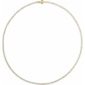 7 1/4 ct tw Line Lab Grown Diamond Necklace in 14K White Gold (18...