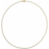 7 1/4 ct tw Line Lab Grown Diamond Necklace in 14K White Gold (18...