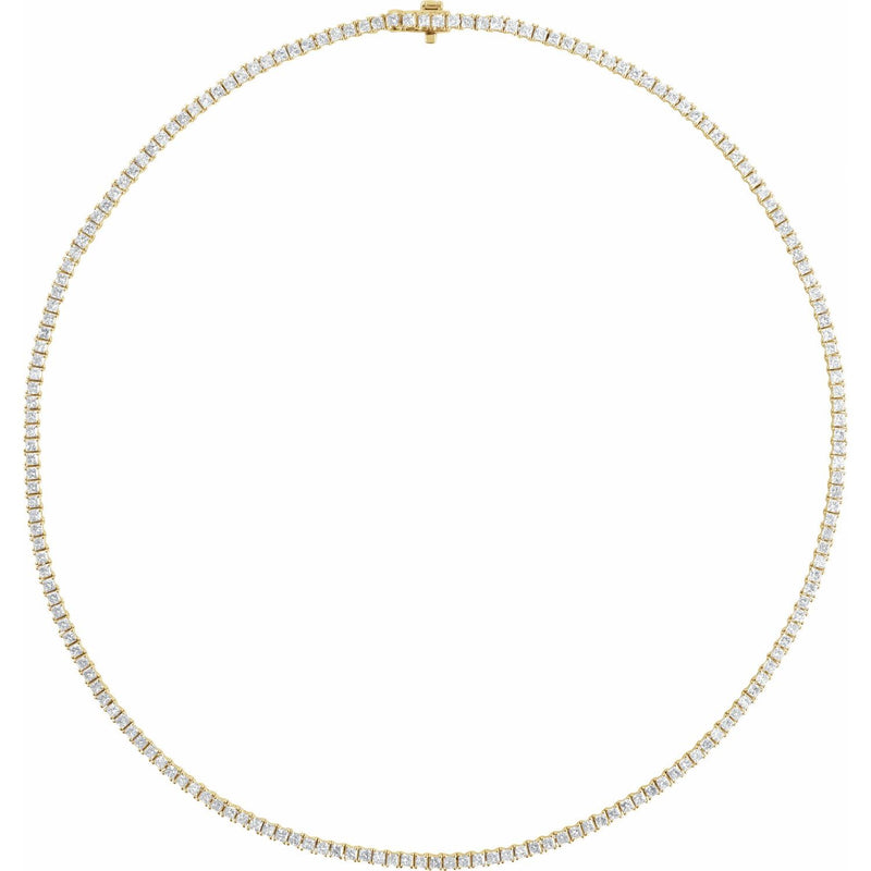 7 1/4 ct tw Line Lab Grown Diamond Necklace in 14K White Gold (18...