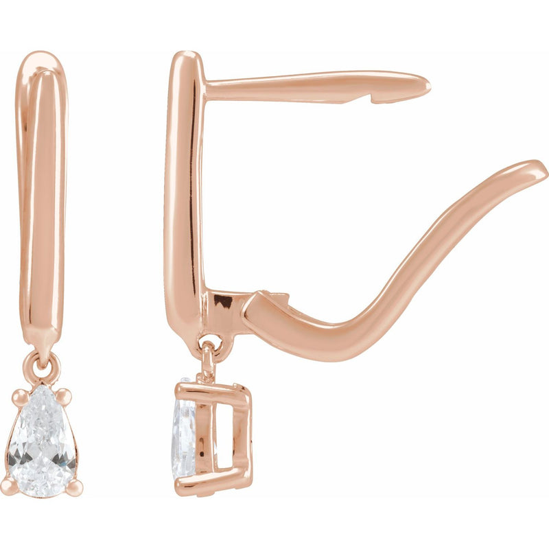 1/2 ct tw Pear Lab Grown Diamond Stud Earrings in 14K White Gold...