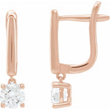 1 ct tw Round Lab Grown Diamond Stud Earrings in 14K White Gold...