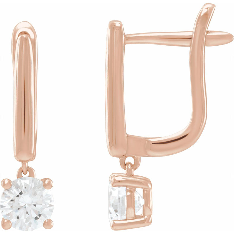 1 ct tw Round Lab Grown Diamond Stud Earrings in 14K White Gold...