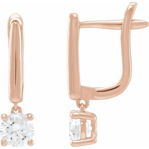 The Beck — Round Diamond Earrings - Yellow
