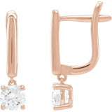 The Beck — Round Diamond Earrings - Yellow