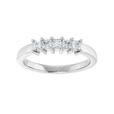 1 ct tw Five-Stone Lab Grown Anniversary Band in 14K White Gold... - view 3