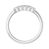 1 ct tw Five-Stone Lab Grown Anniversary Band in 14K White Gold... - view 2