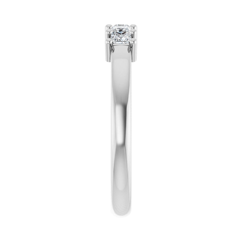 1 ct tw Five-Stone Lab Grown Anniversary Band in 14K White Gold... - view 4