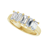 1 1/2 ct tw Five-Stone Lab Grown Anniversary Band in 14K White Go... - view 5