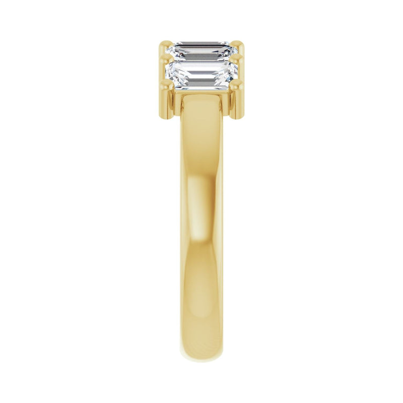 1 1/2 ct tw Five-Stone Lab Grown Anniversary Band in 14K White Go... - view 4