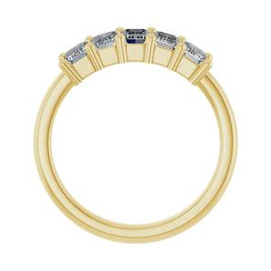1 1/2 ct tw Five-Stone Lab Grown Anniversary Band in 14K White Go... - view 2