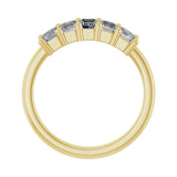 1 1/2 ct tw Five-Stone Lab Grown Anniversary Band in 14K White Go... - view 2