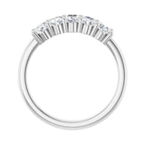 1 1/3 ct tw Five-Stone Lab Grown Anniversary Band in 14K White Go... - view 2
