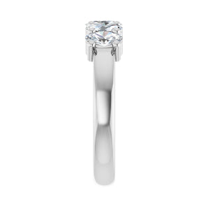 1 1/3 ct tw Five-Stone Lab Grown Anniversary Band in 14K White Go... - view 4