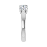 1 1/3 ct tw Five-Stone Lab Grown Anniversary Band in 14K White Go... - view 4