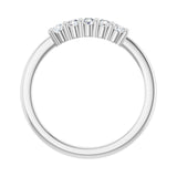 1 ct tw Five-Stone Lab Grown Anniversary Band in 14K White Gold... - view 2