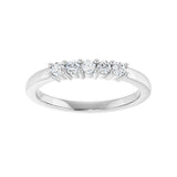 1 ct tw Five-Stone Lab Grown Anniversary Band in 14K White Gold... - view 3