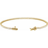 7" Lab Grown Diamond Line Bracelet in 14K White Gold (1 5/8 ct tw... - view 2