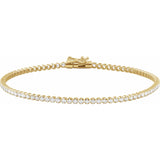 7" Lab Grown Diamond Line Bracelet in 14K White Gold (1 5/8 ct tw...