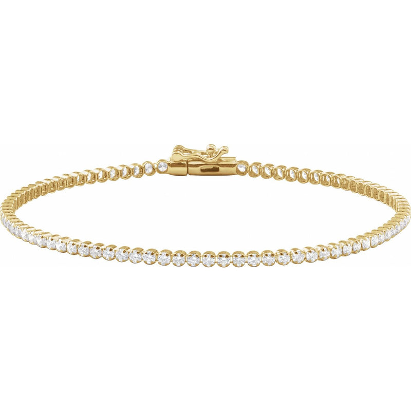 7" Lab Grown Diamond Line Bracelet in 14K White Gold (1 5/8 ct tw...