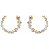 1/2 ct tw Round Lab Grown Diamond Stud Earrings in 14K White Gold... - view 2