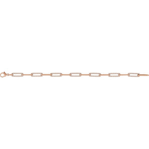 7" Lab Grown Diamond Accented Bracelet in 14K White Gold (1 ct tw... - view 3