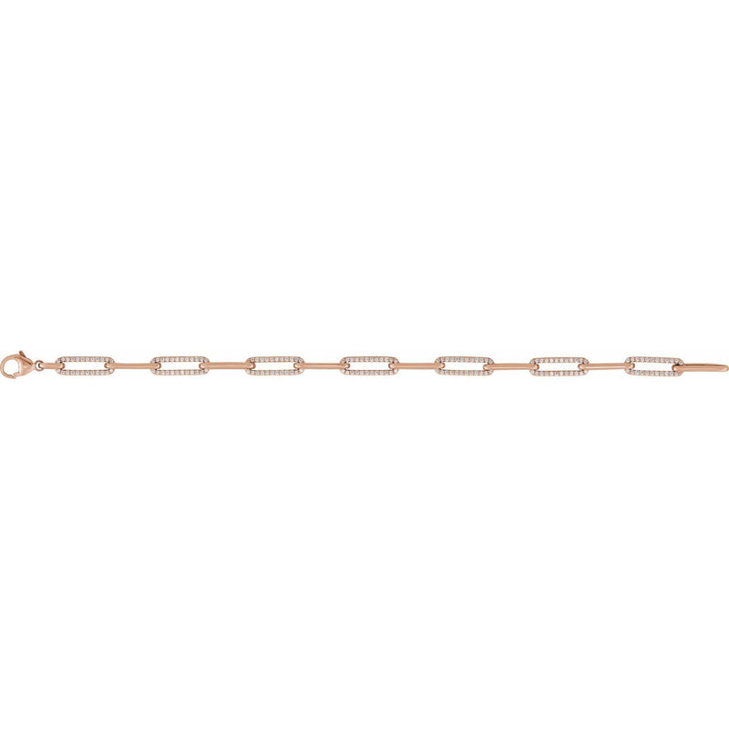 7" Lab Grown Diamond Accented Bracelet in 14K White Gold (1 ct tw... - view 3