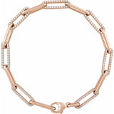7" Lab Grown Diamond Accented Bracelet in 14K White Gold (1 ct tw...