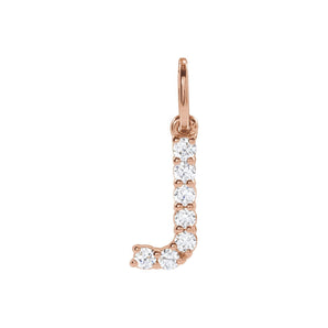 1/3 ct Round Lab Grown Diamond Accented Initial Pendant in 14K Wh...