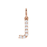 1/3 ct Round Lab Grown Diamond Accented Initial Pendant in 14K Wh...