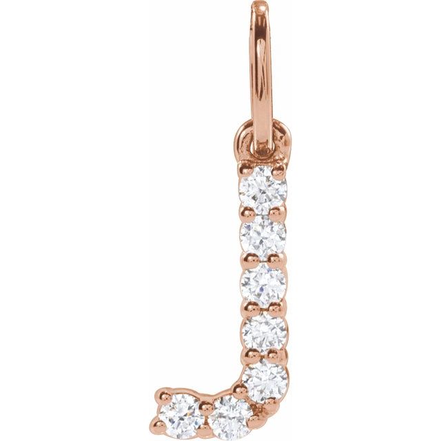 The Ysabel — Round Accented Initial Pendant - Rose