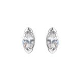 1/2 ct tw Round Lab Grown Diamond Stud Earrings in 14K White Gold... - view 2